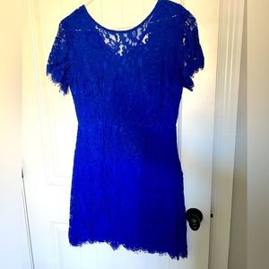 XL royal blue lace dress